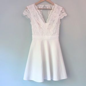 B. Darlin lace skater white dress.